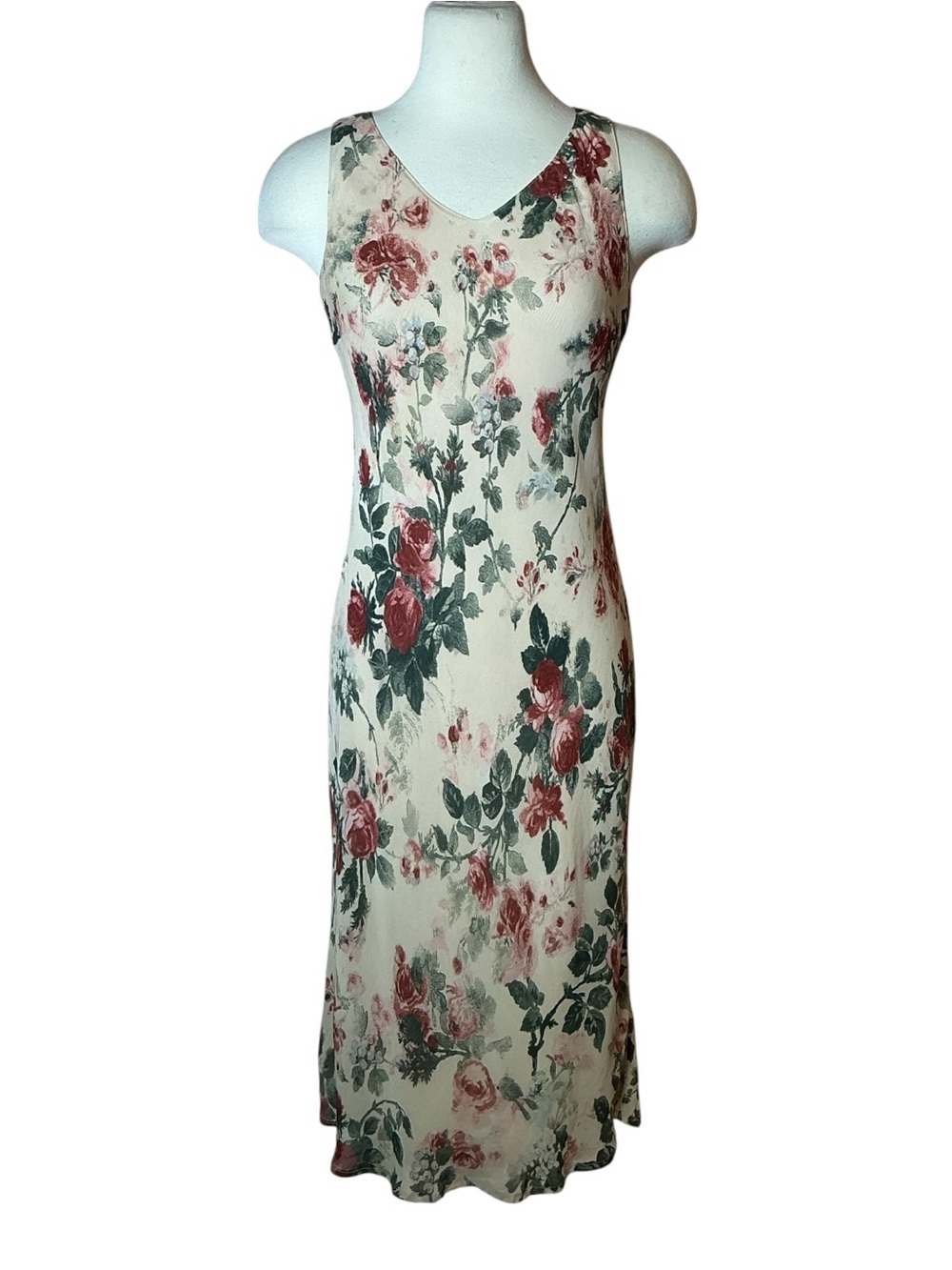 Vintage Y2K Petite Sophisticate Rhinestone Midi Shift Dress